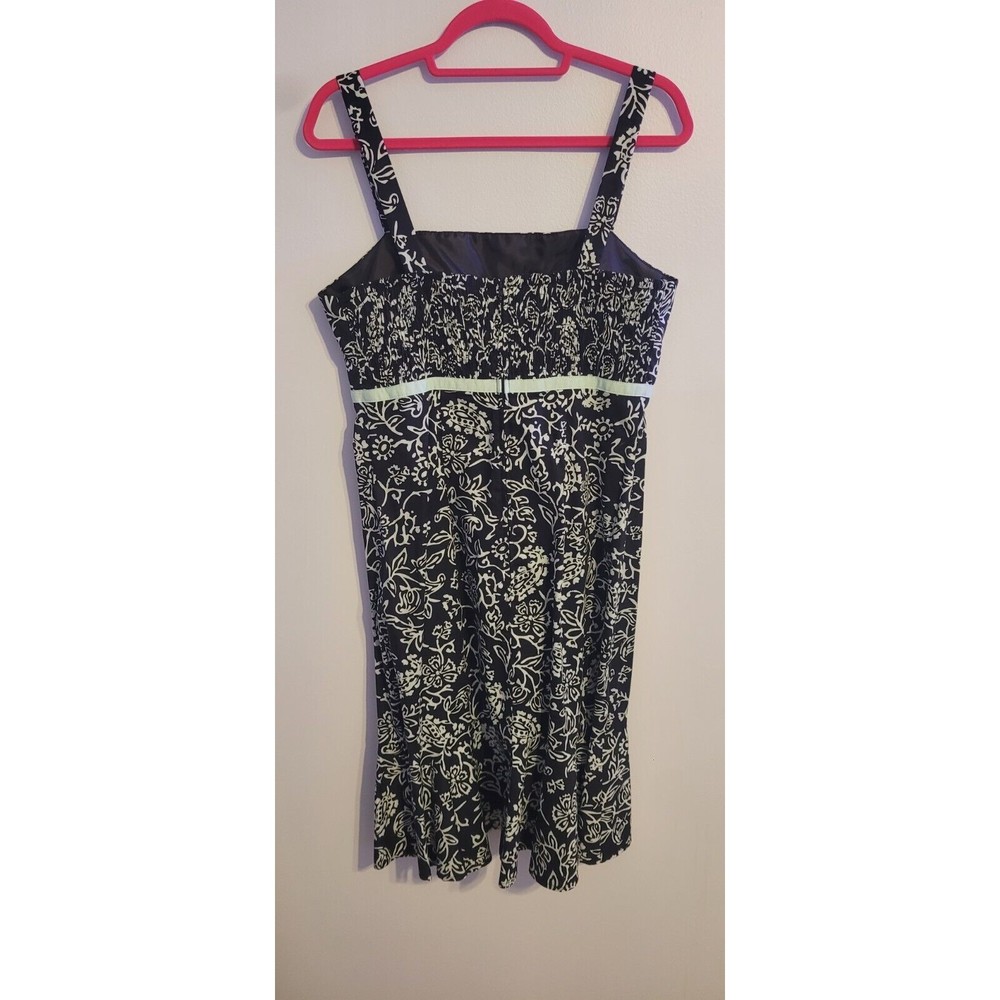 2/$13 Deals Women's R&K Originals Black/Teal Floral Dress Size 10 - Picture 3 of 16